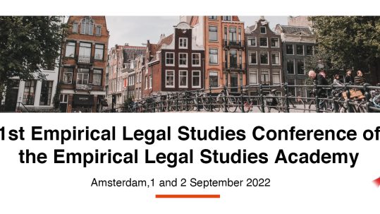 1st Empirical Legal Studies Conference of the Empirical Legal Studies Academy held in Amsterdam on 1 and 2 September 2022.