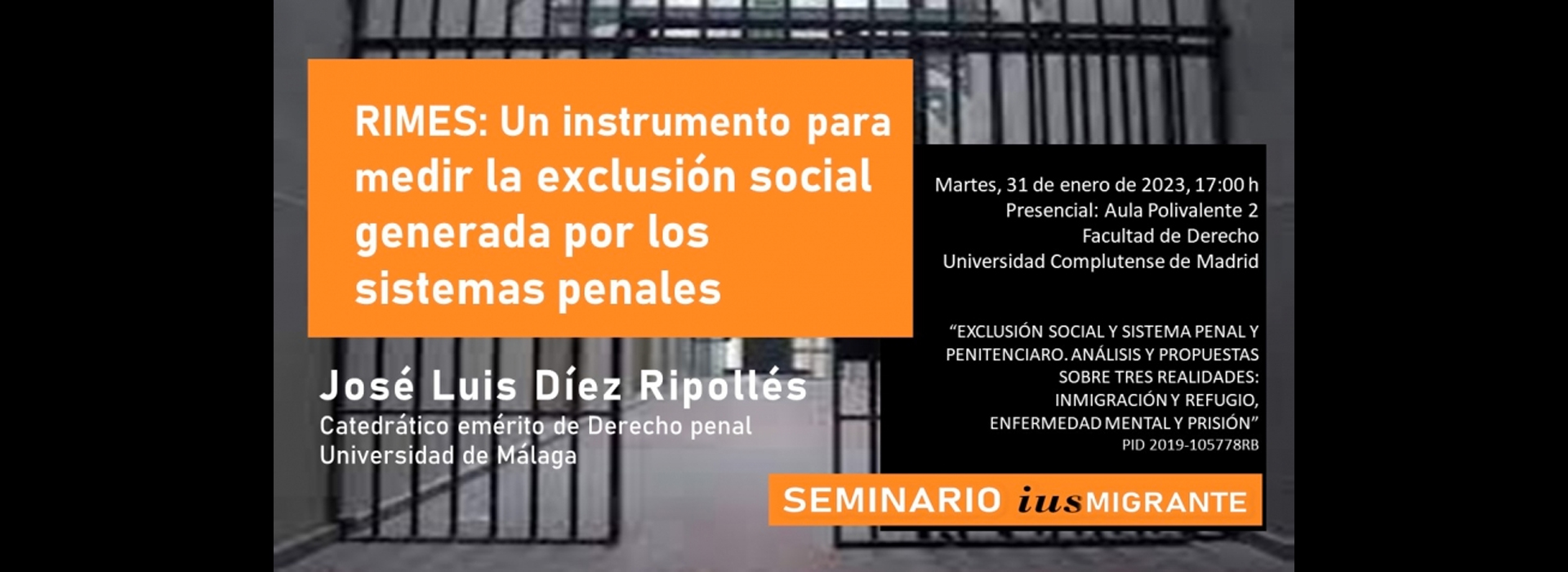 Seminario iusMigrante, 31 de enero 2023, Universidad Complutense de Madrid