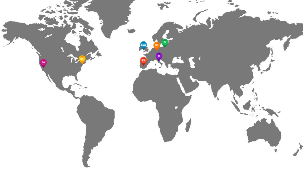 Mapa del mundo con los países donde se ha aplicado el instrumento RIMES